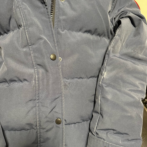 CANADA GOOSE 3802L SHELBURNE PARKA Heritage Jacket Down 625 Fur Trim Navy 🇨🇦 - Picture 12 of 15